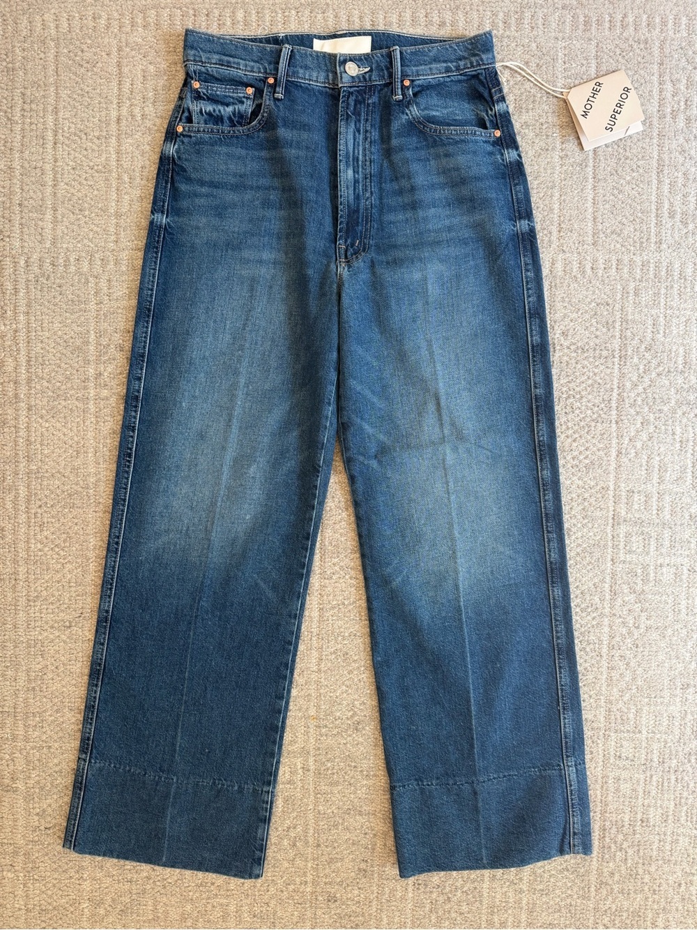 NWT MOTHER Superior Maven Wide Hem Ankle size 28 rags to riches